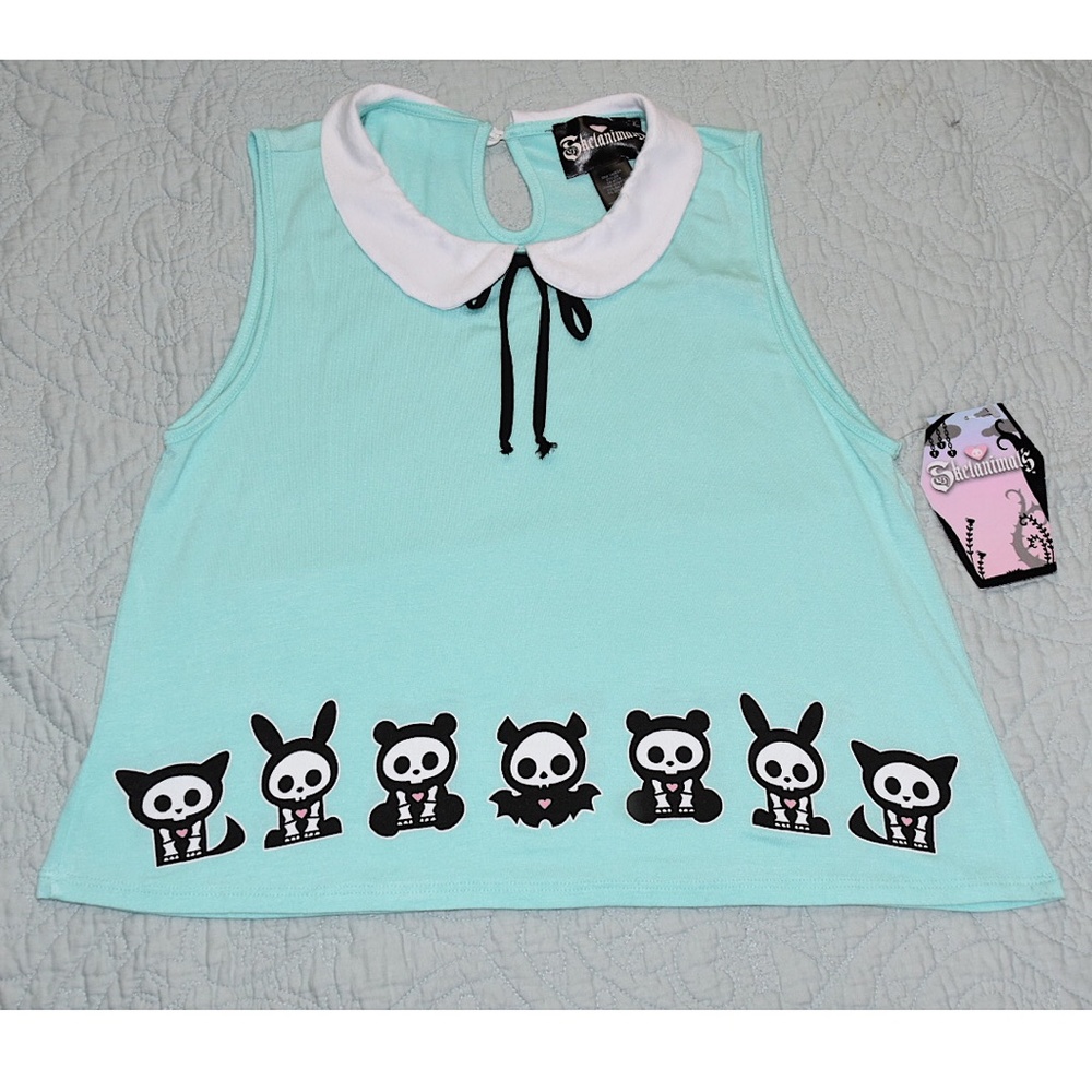 Skelanimals Mint Collar Tank Top From Hot Topic